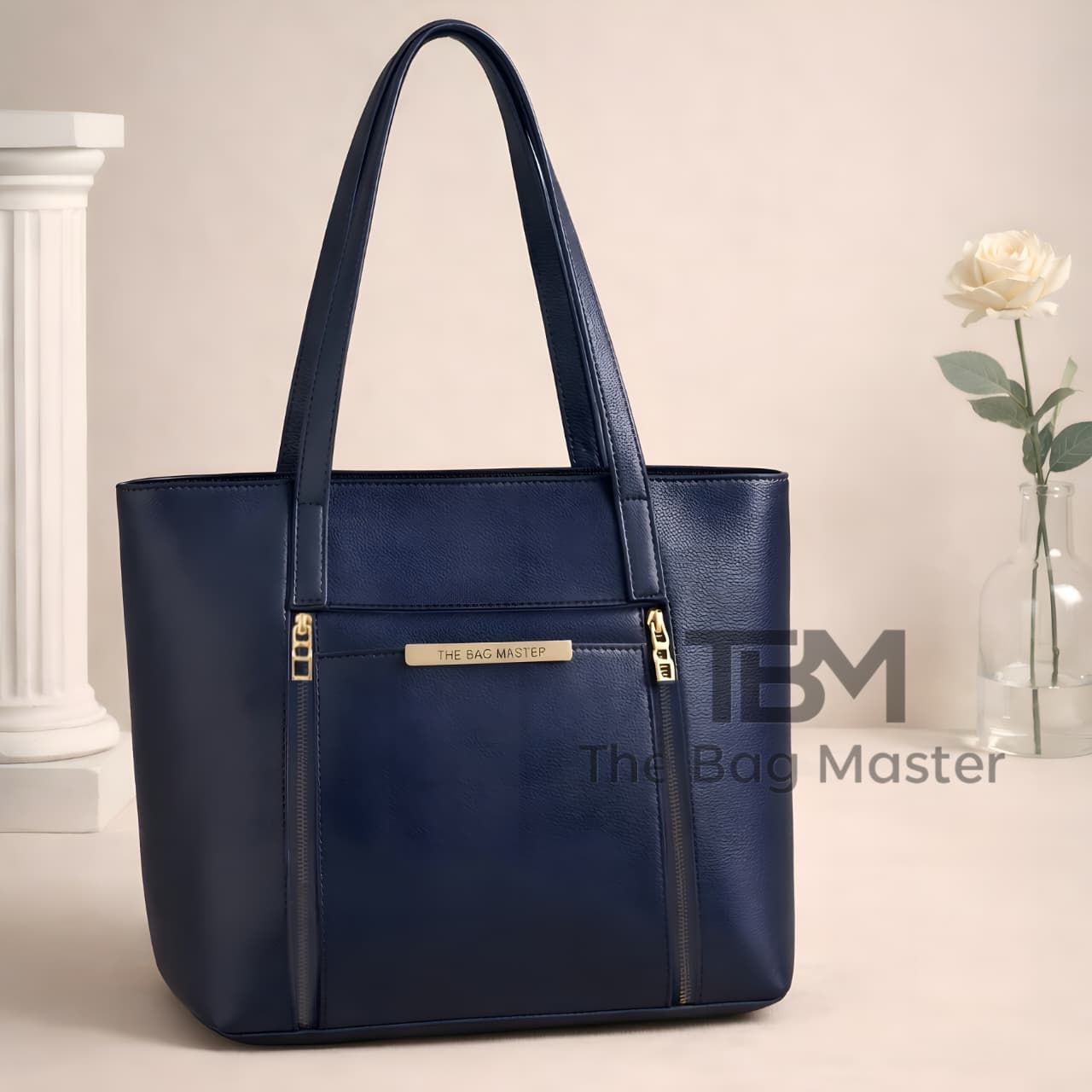 Classic Shoulder Bag Navy Blue