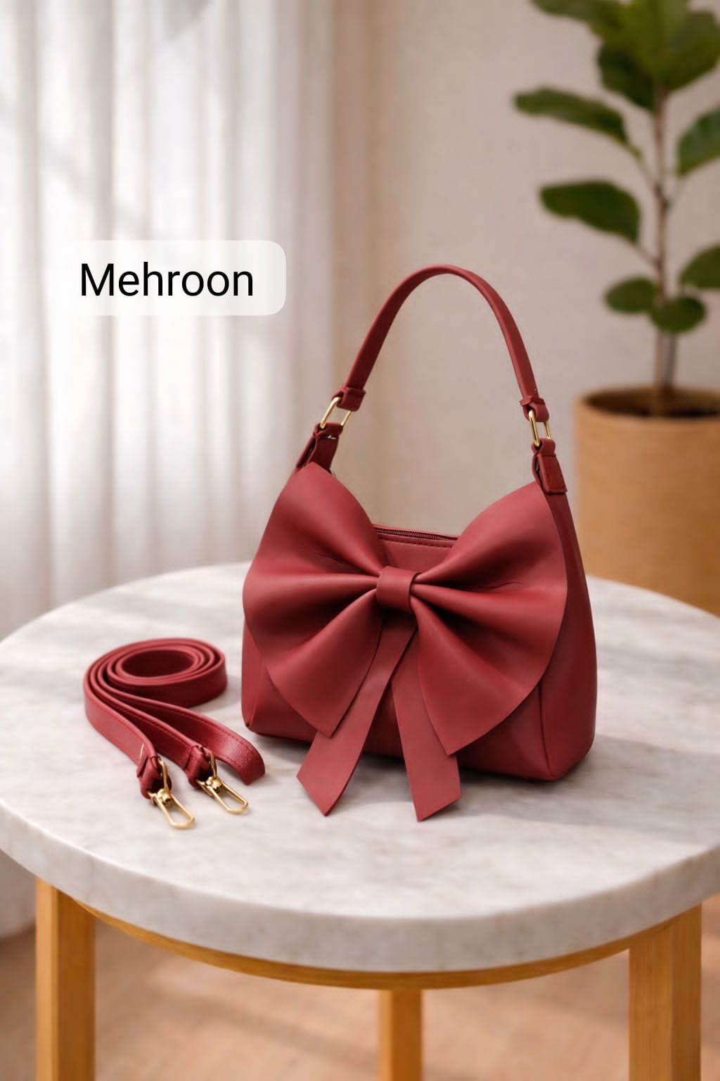 Fleur Bow Handbag for Women in Pakistan | PU Leather – Me Daniyal